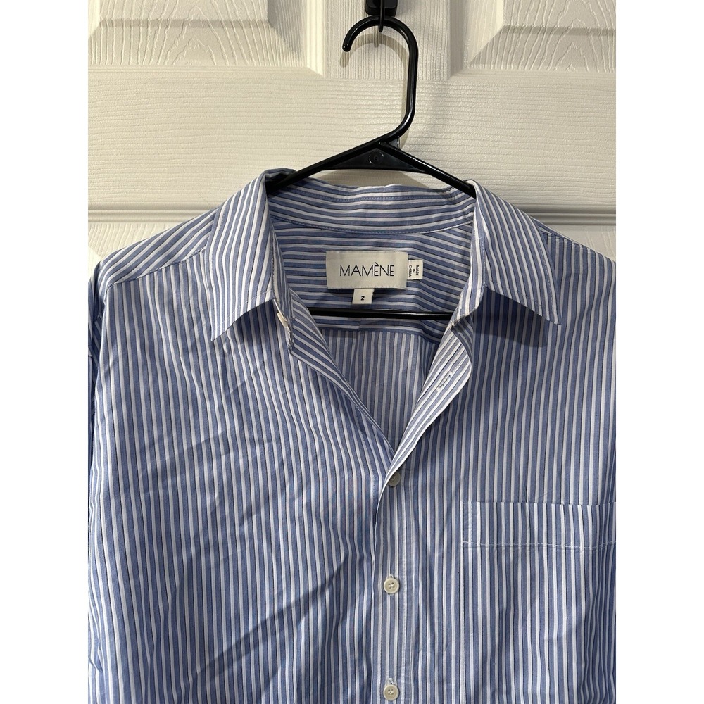 Mamene Repeat Shirt Cotton Sky Stripe Size 2 - Picture 4 of 10